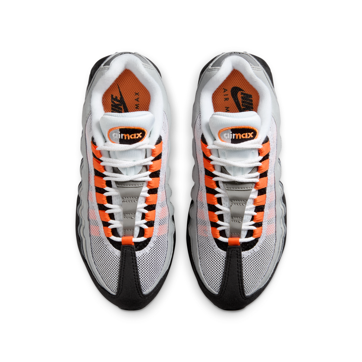 Nike Air Max 95 Big Bubble Black Cool Grey White Bright Mandarin | HF7054-006