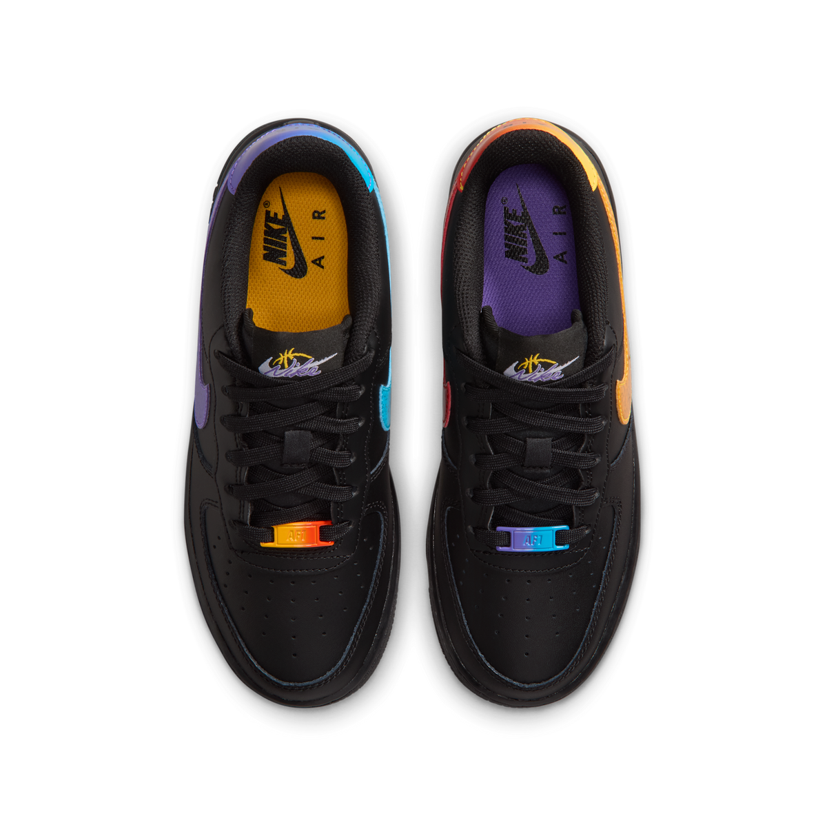 Nike Air Force 1 Low Black Multi-Color (GS)
