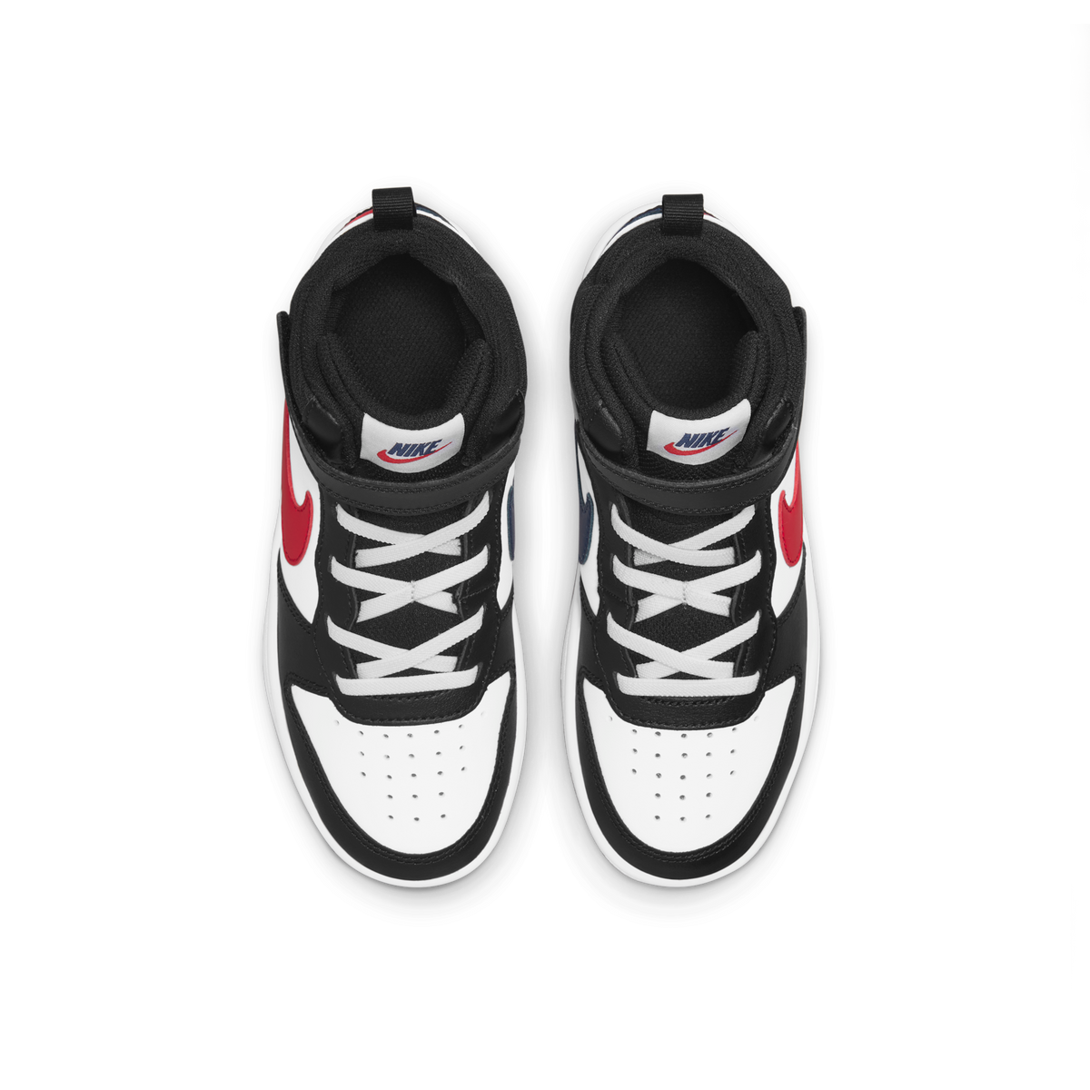 Nike Court Borough Mid 2 White Black University Red (PS)