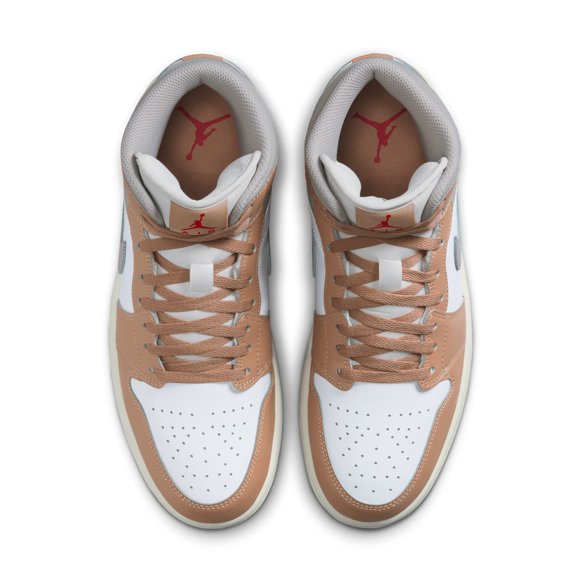 Jordan 1 Mid Rattan White College Grey