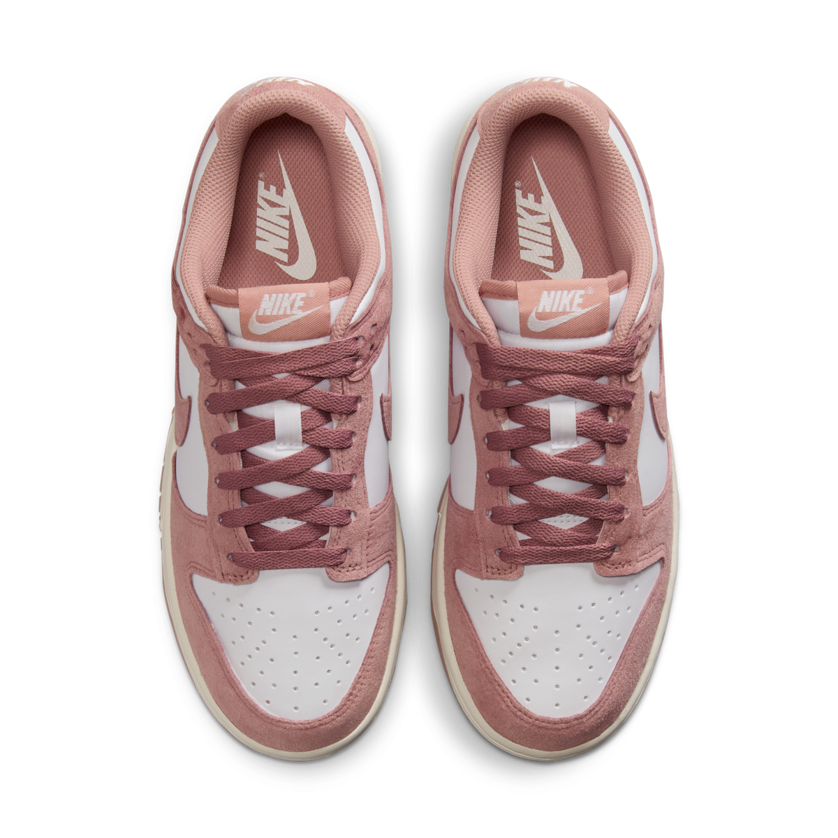 Nike Dunk Low Rose Whisper Gold Mini Swoosh (Women's)