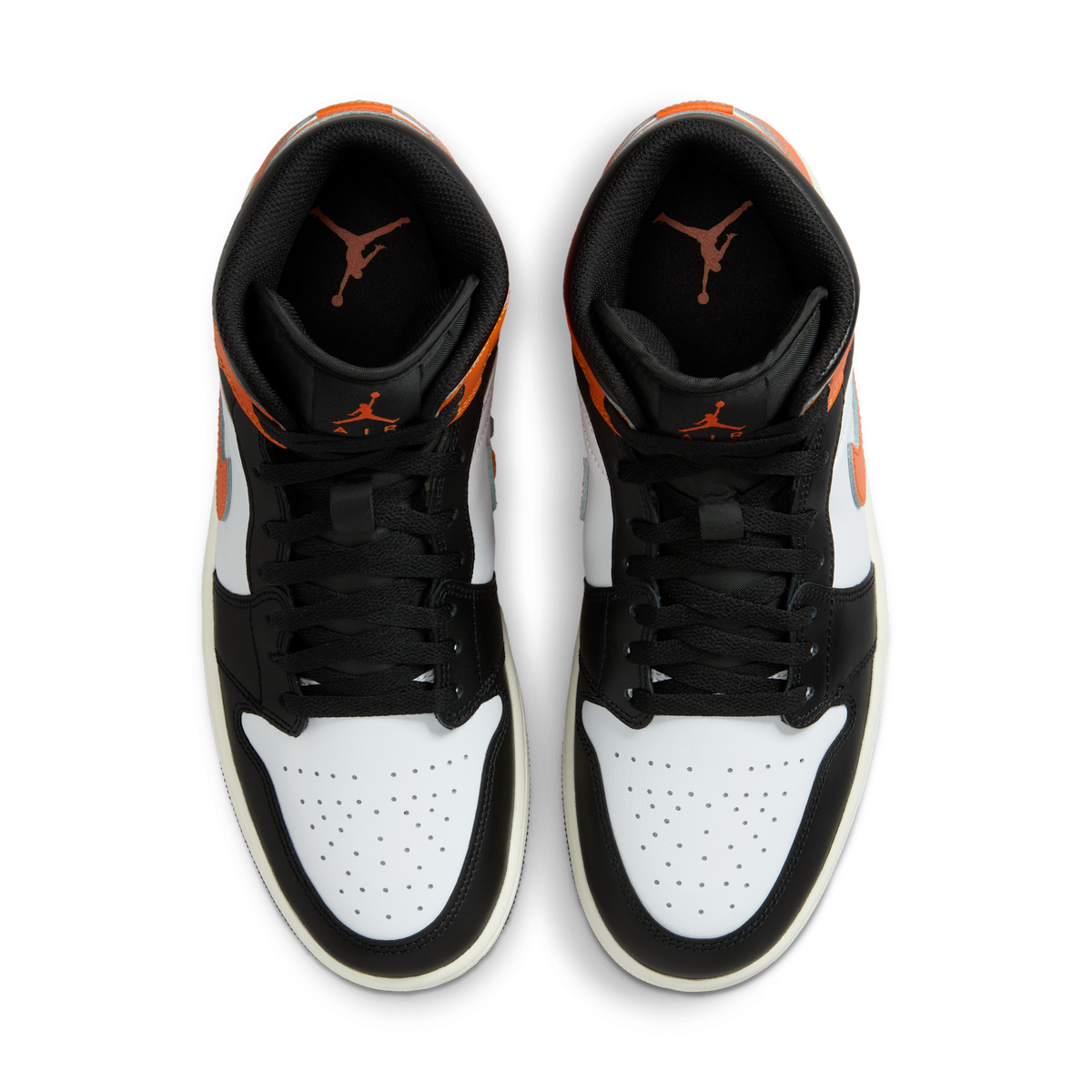 Jordan 1 Mid Black Toe Starfish
