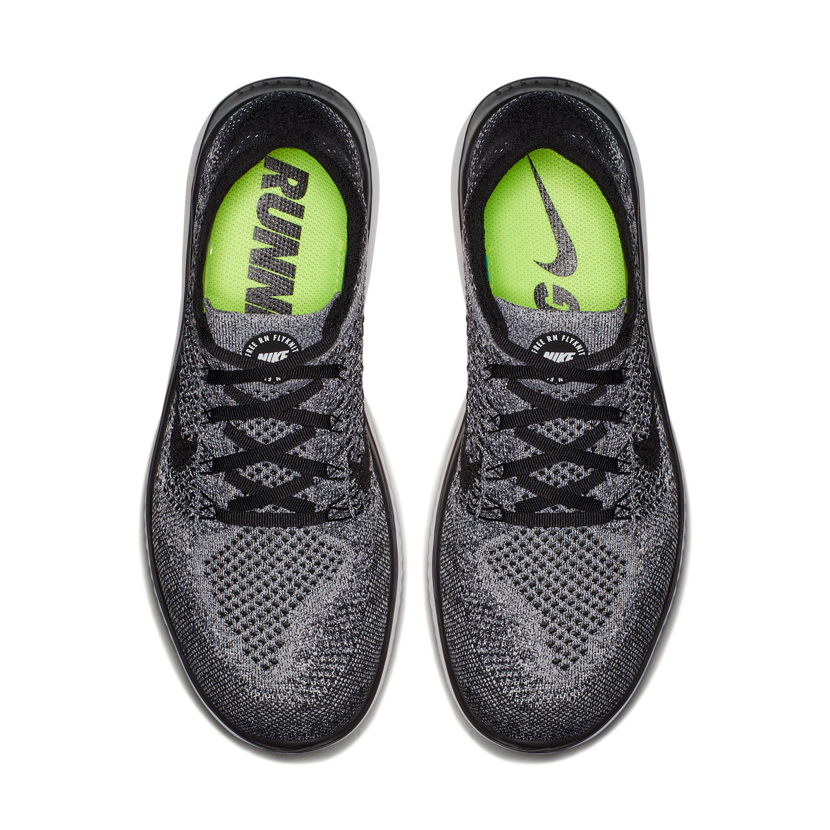 Nike Free RN Flyknit 2018 Black White Ombre