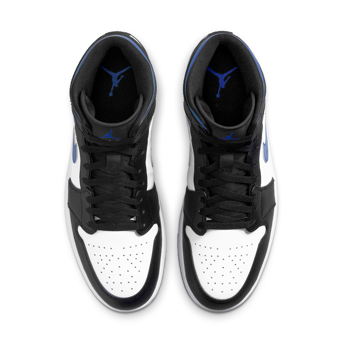 Jordan 1 Mid White Black Racer Blue