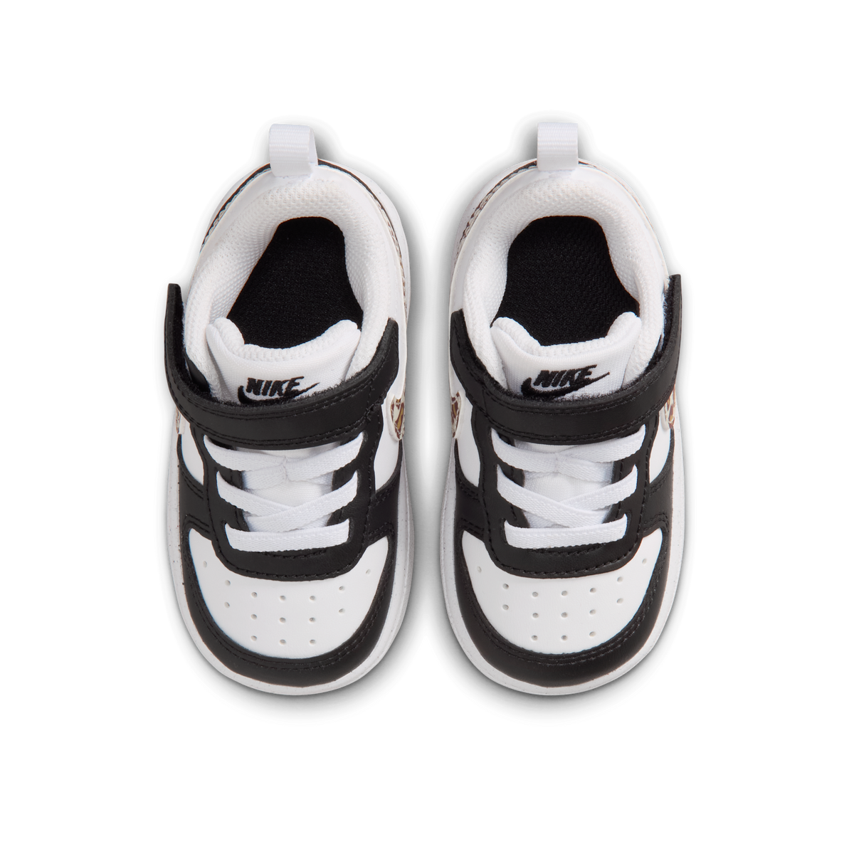 Nike Court Borough Low Black White Leopard Swoosh (TD)