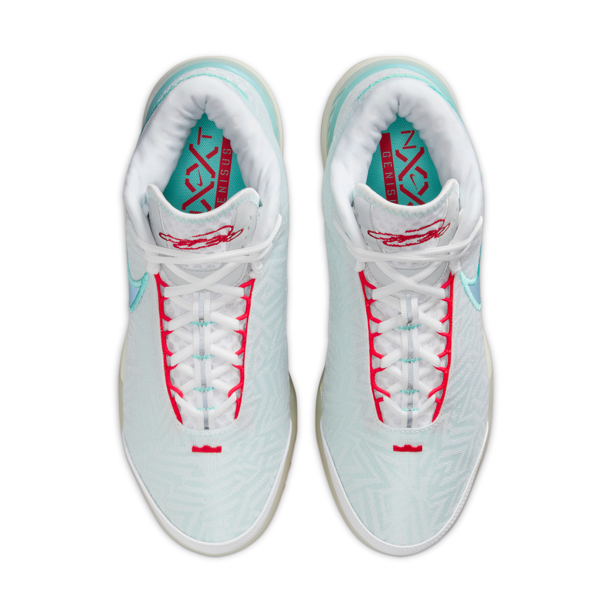 Nike LeBron NXXT Genisus White Aurora Green Siren Red Aegean Storm | HF0712-101
