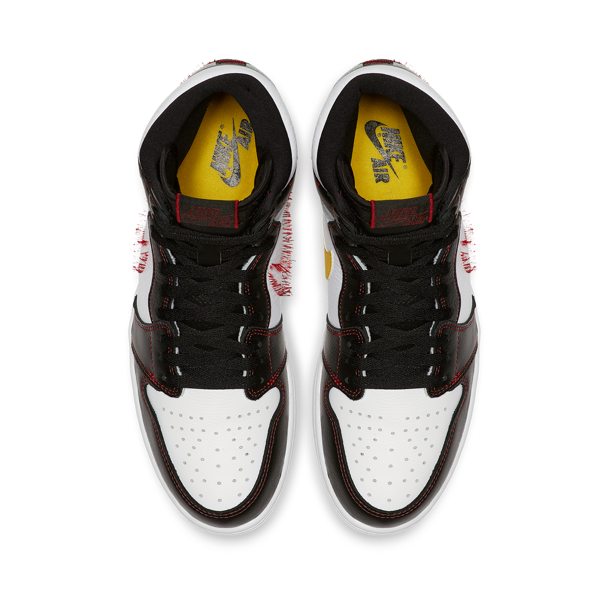Jordan 1 Retro High Defiant White Black Gym Red