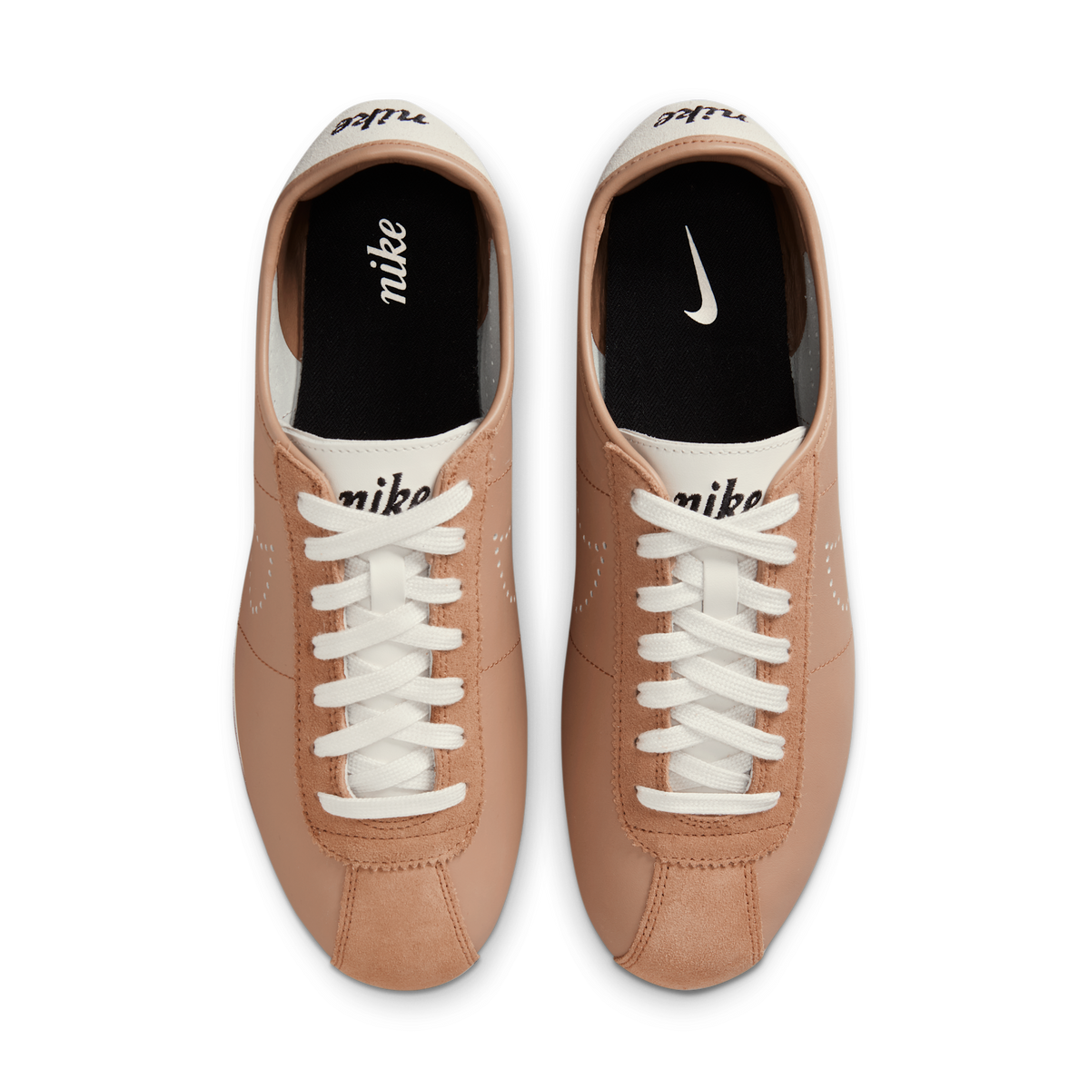 Nike Cortez Leather Pale Shale Sail Perforated Swoosh (Women's) | HQ1841-200