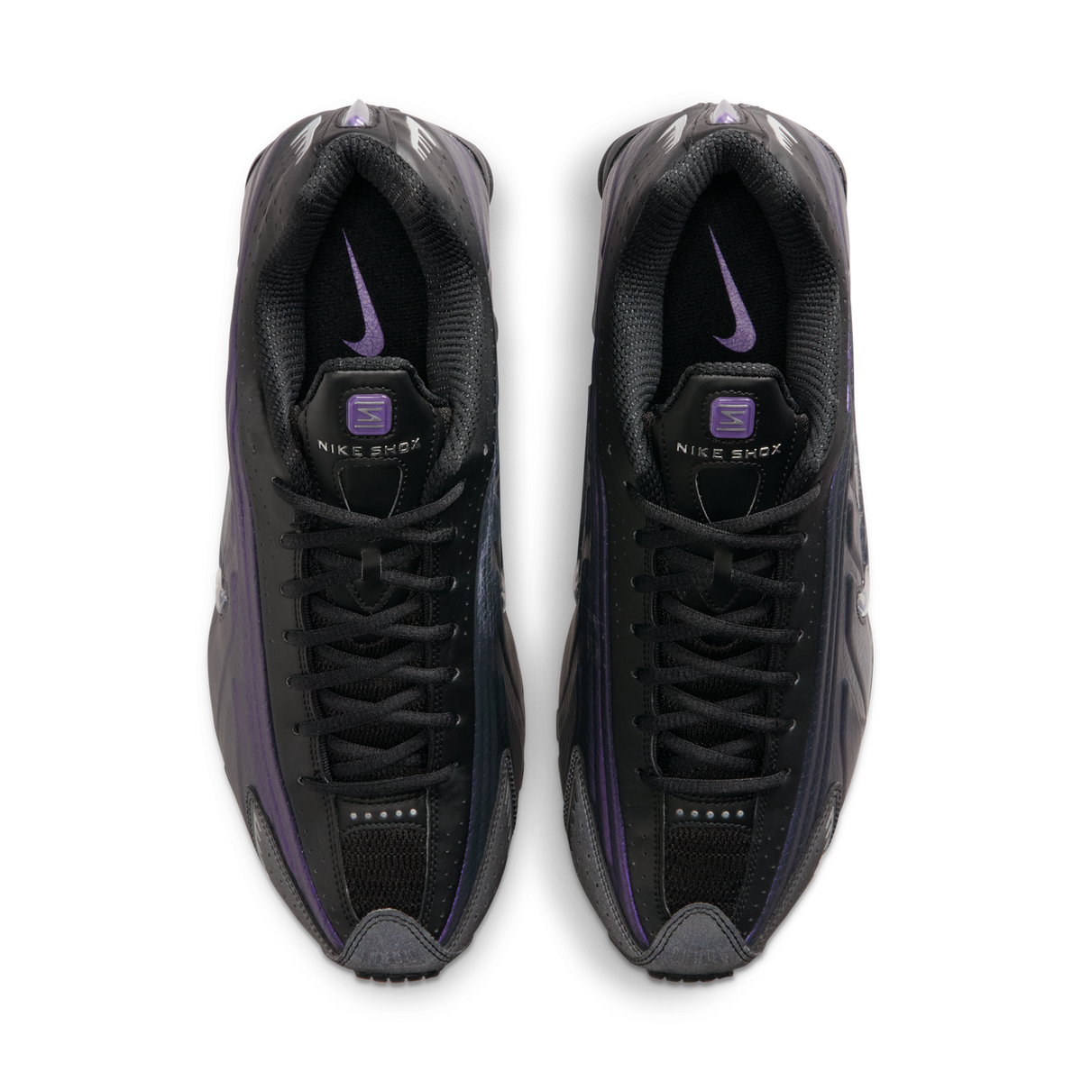 Nike Shox R4 Black Metallic Silver Purple Dynasty