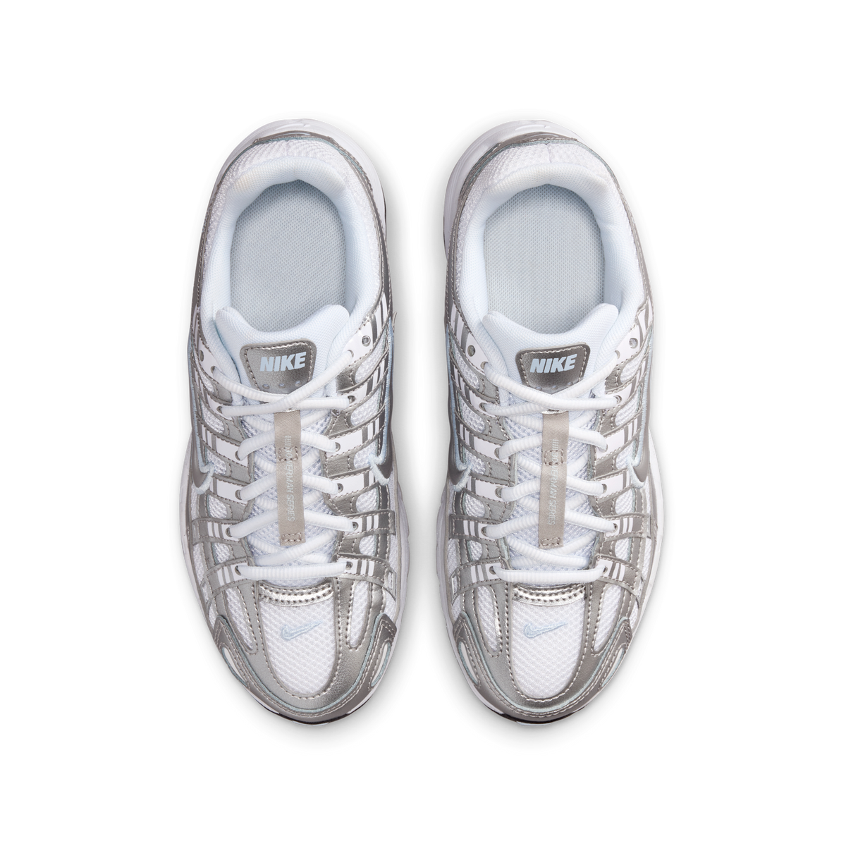 Nike P-6000 White Metallic Silver (GS)