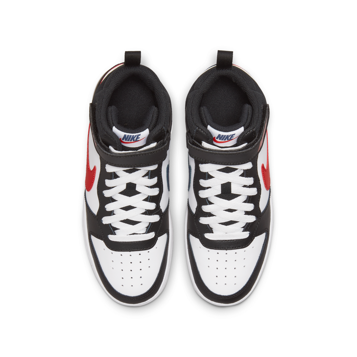 Nike Court Borough Mid 2 White Black University Red (GS) | DO5889-161