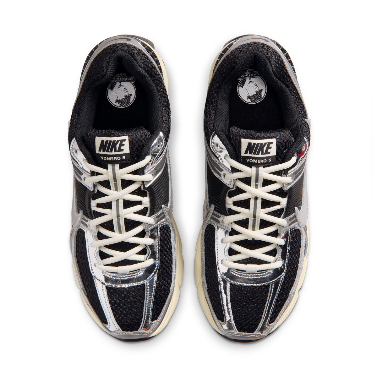 Nike Zoom Vomero 5 Black Metallic Silver Coconut Milk Chrome