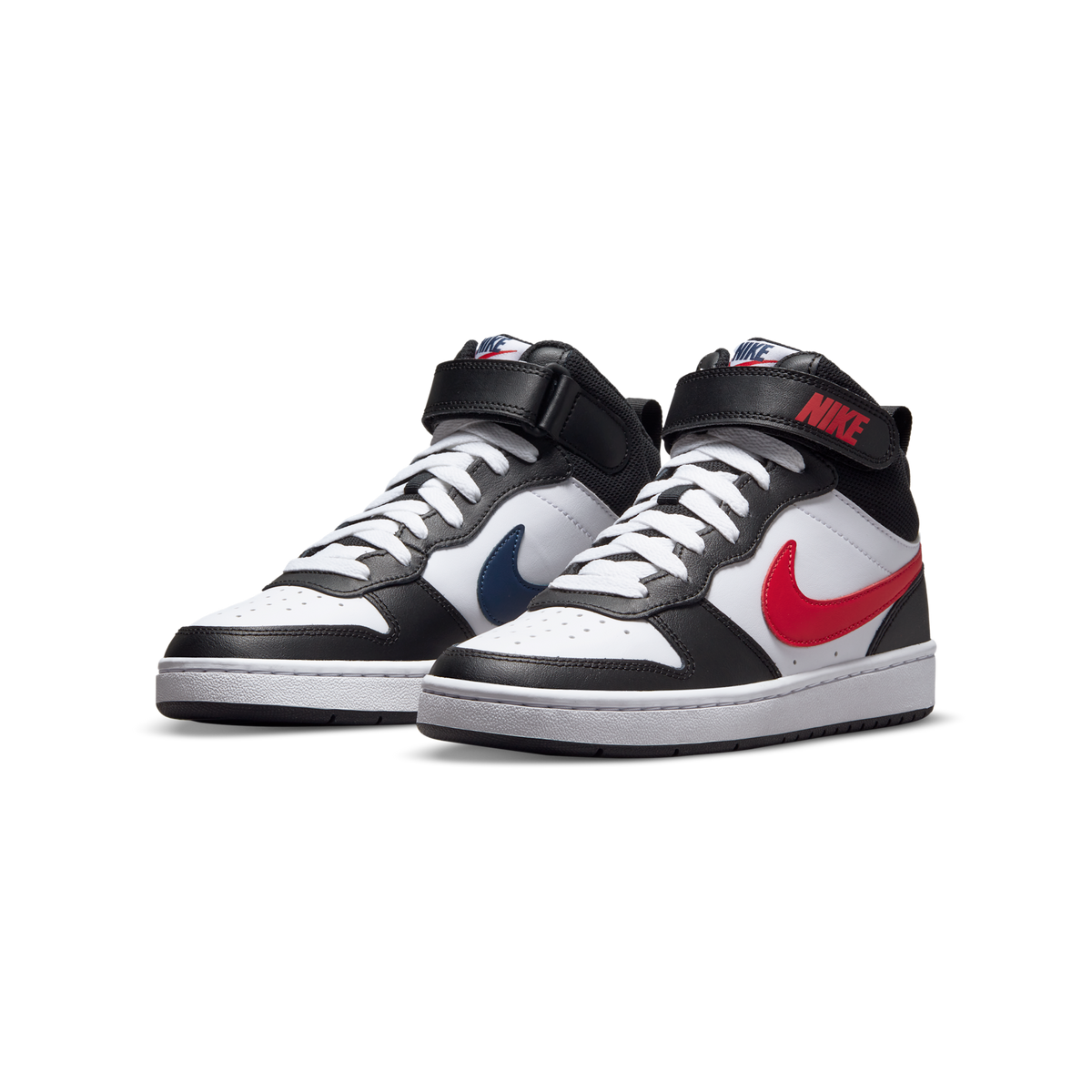 Nike Court Borough Mid 2 White Black University Red (GS) | DO5889-161