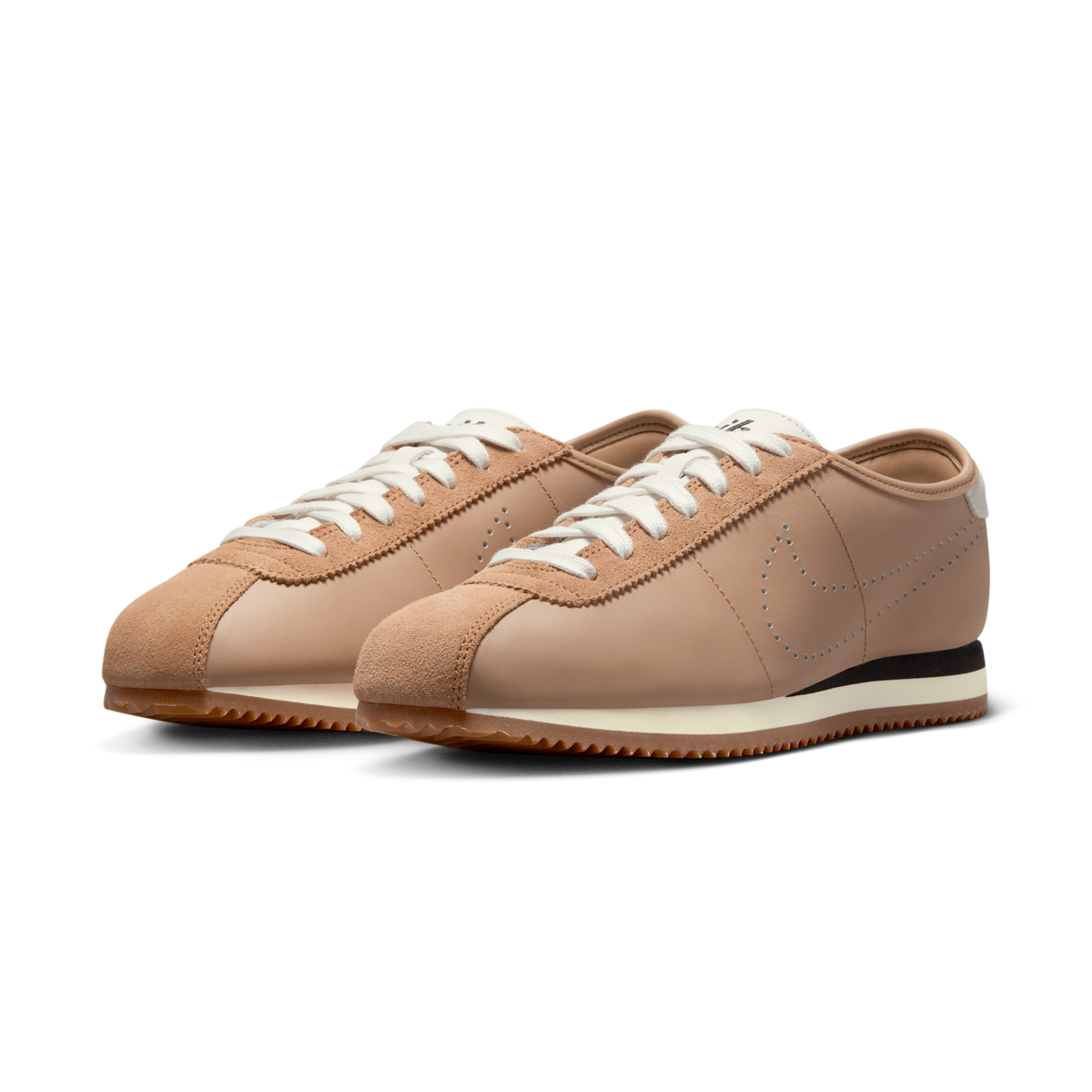 Nike Cortez Leather Pale Shale Sail Perforated Swoosh (Women's) | HQ1841-200