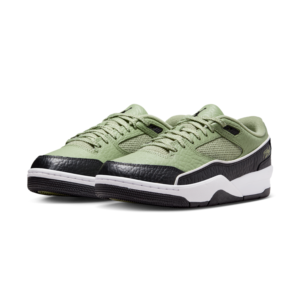 Jordan Flight Court Oil Green Black