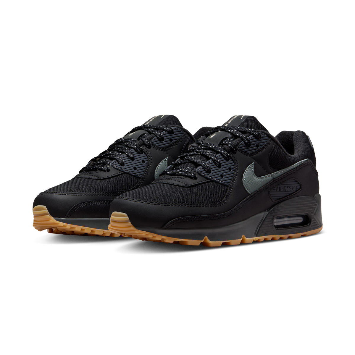 Nike Air Max 90 Black Smoke Grey Gum Reflective