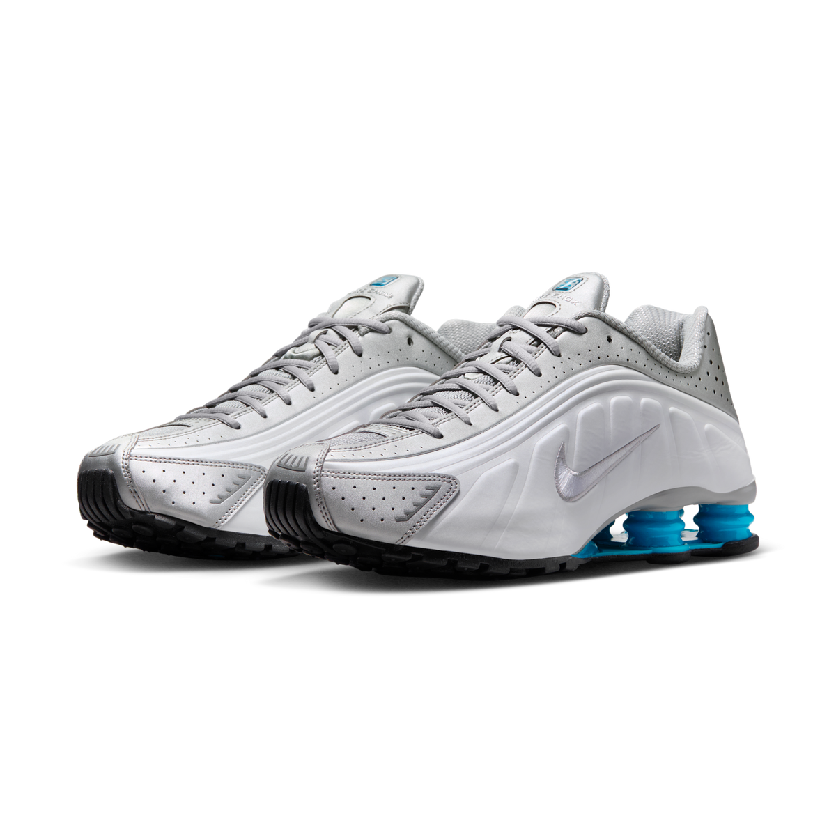 Nike Shox R4 Metallic Silver White Blue Lagoon | HQ1988-005
