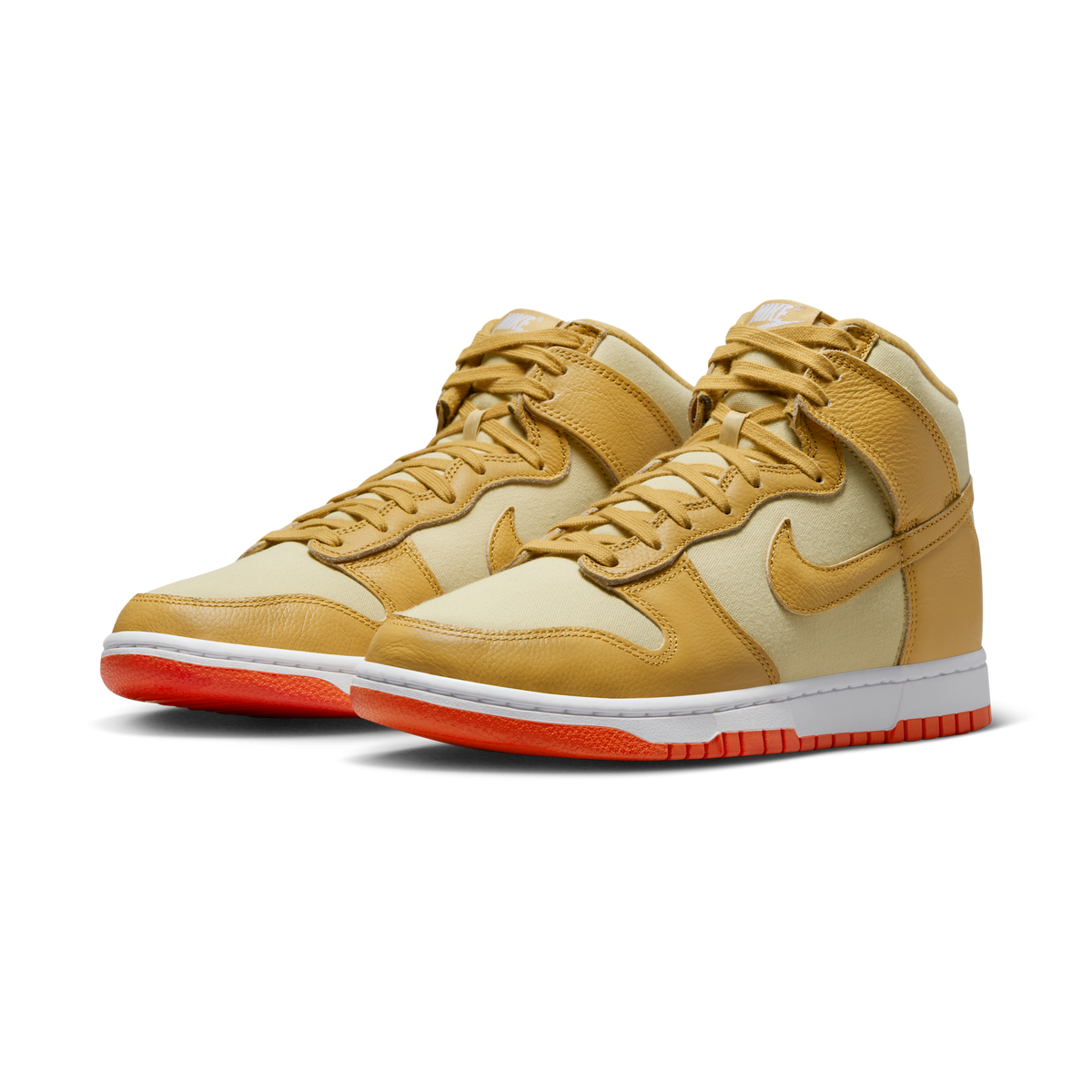 Nike Dunk High Wheat Gold Safety Orange