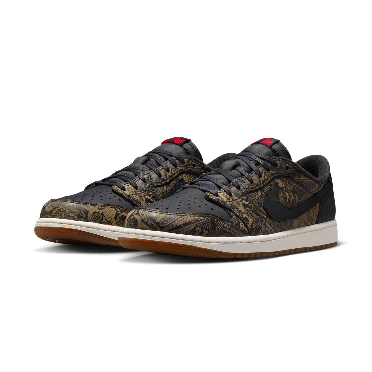 Jordan 1 Retro Low OG Laser Black University Red