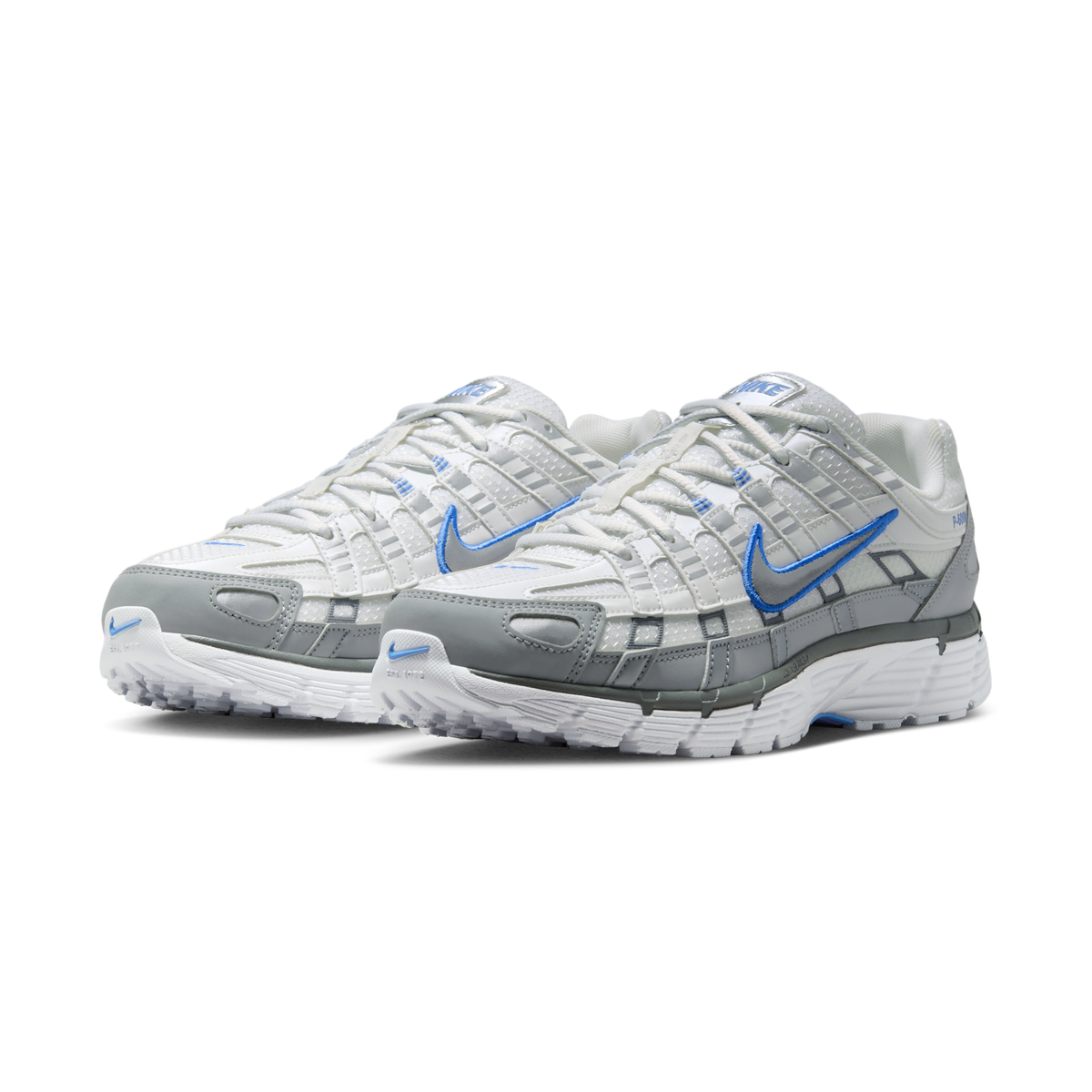 Nike P-6000 White Metallic Silver Blue