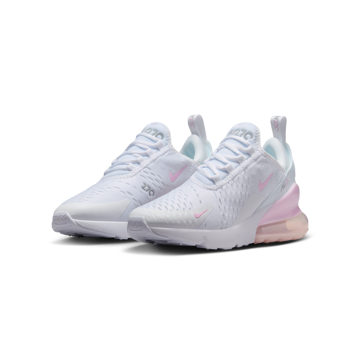Nike Air Max 270 White Light Smoke Grey Pink Foam (GS)