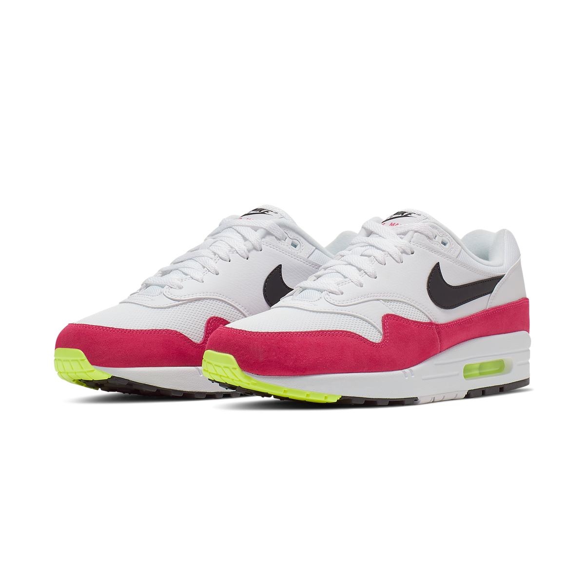 Nike Air Max 1 White Black Volt Rush Pink