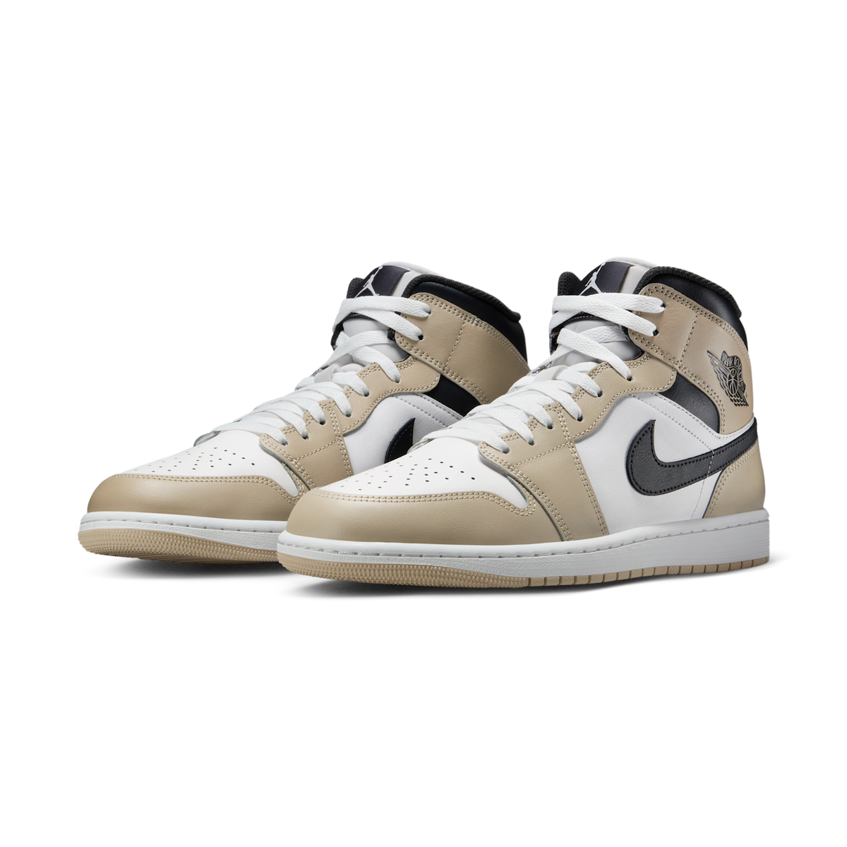 Jordan 1 Mid Summit White Off Noir Rattan