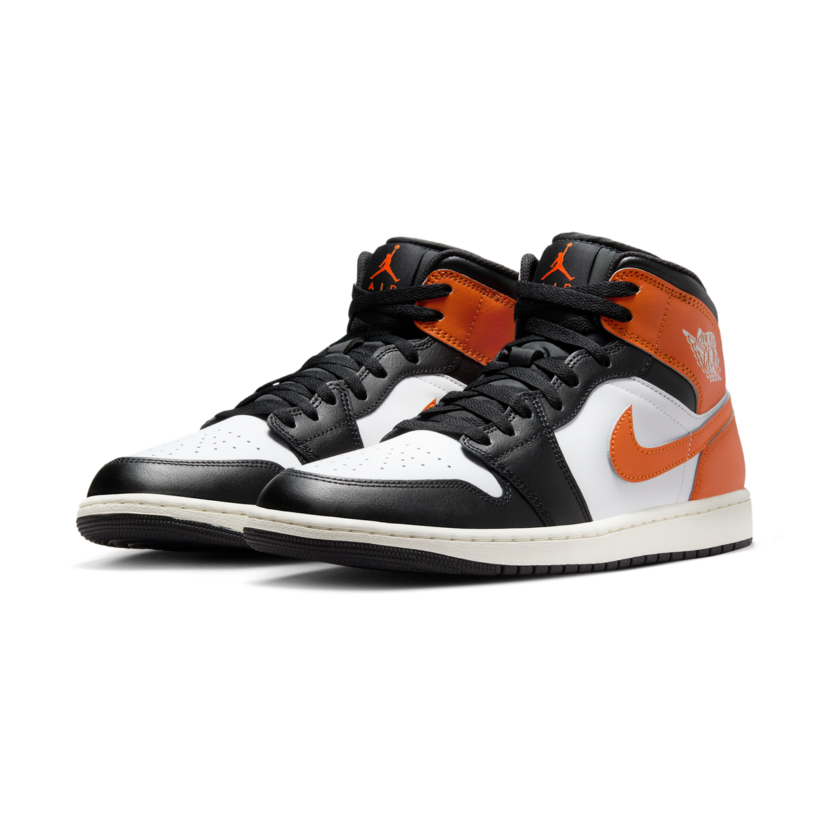 Jordan 1 Mid Black Toe Starfish