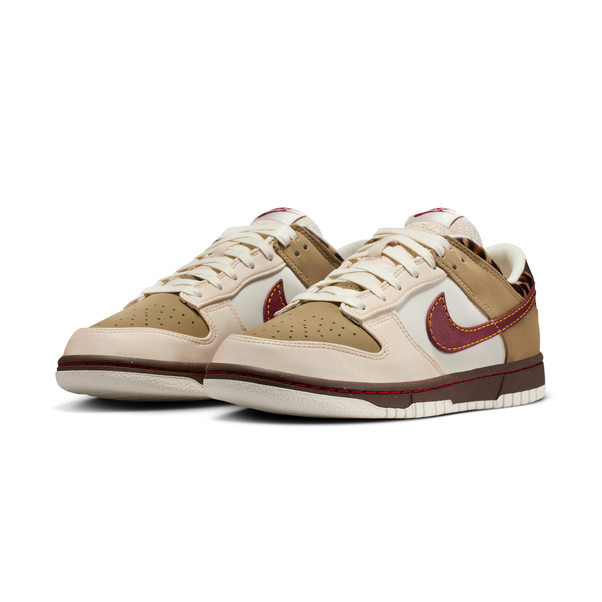 Nike Dunk Low Retro Khaki Team Red Pearl White (Women's)
