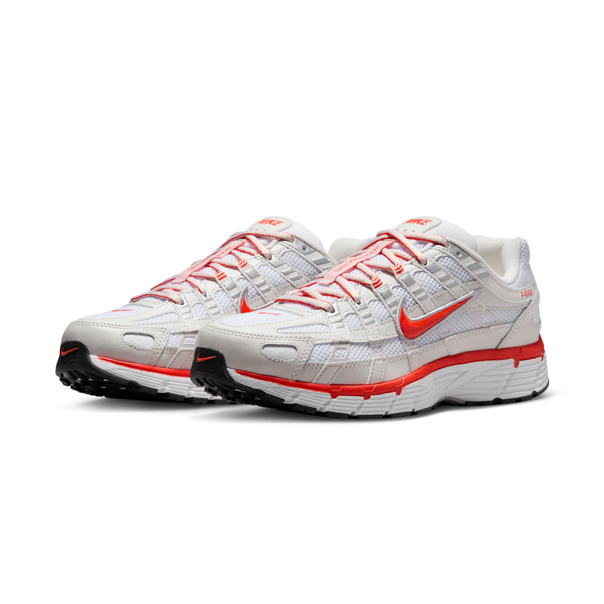 Nike P-6000 White Platinum Tint Black Picante Red (Women's)