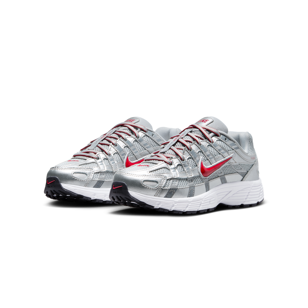 Nike P-6000 Metalic Silver Cool Red (GS)