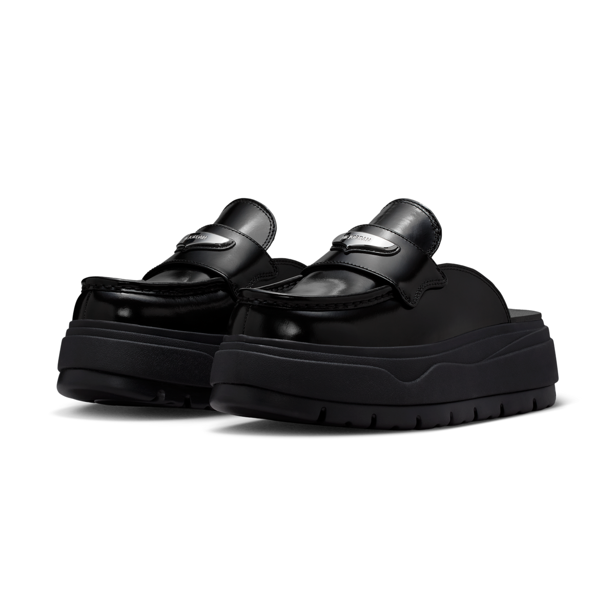 Jordan Mule Black Metallic Silver (Women's)