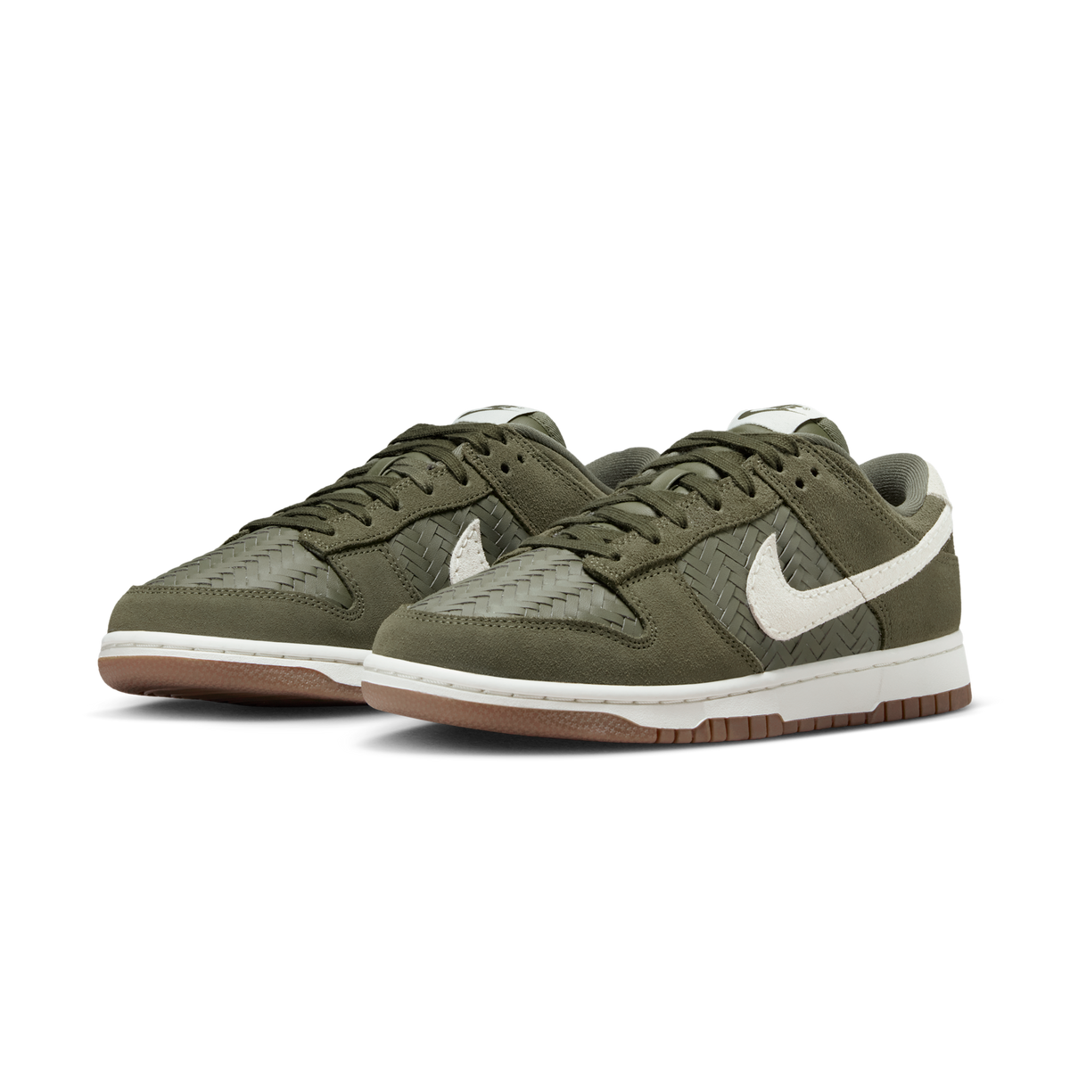 Nike Dunk Low Premium SE Woven Medium Olive Gum (Women's) | IB6161-200
