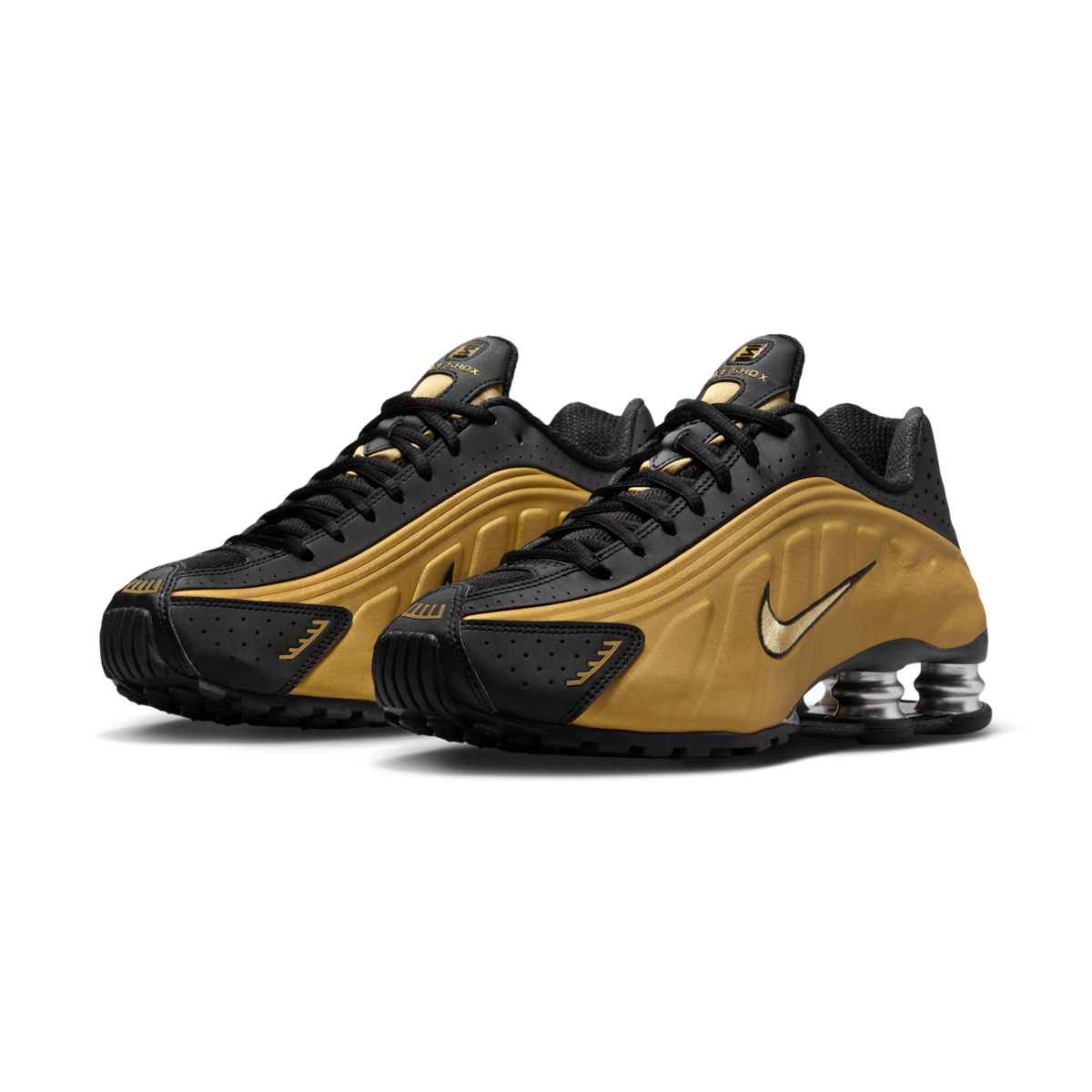 Nike Shox R4 Black Metallic Gold (Women's) | AR3565-005