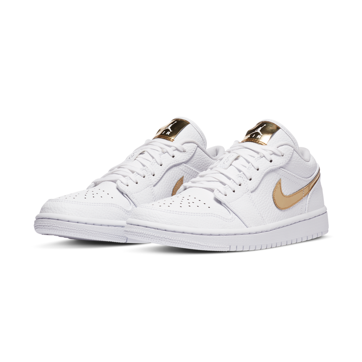 Jordan 1 Low White Metallic Gold (Women's)