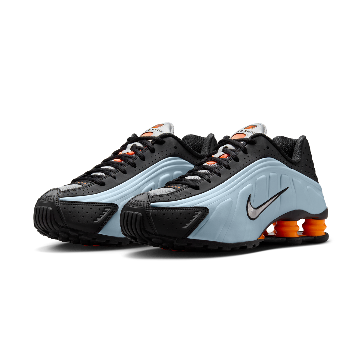 Nike Shox R4 Blue Tint Total Orange Black Metallic Silver (Women's) | AR3565-401