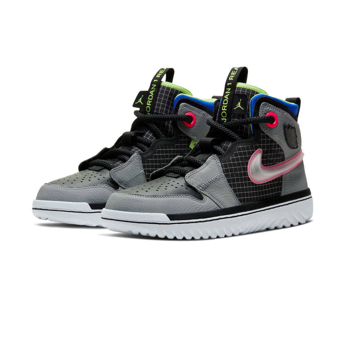 Jordan 1 High React Black Particle Grey