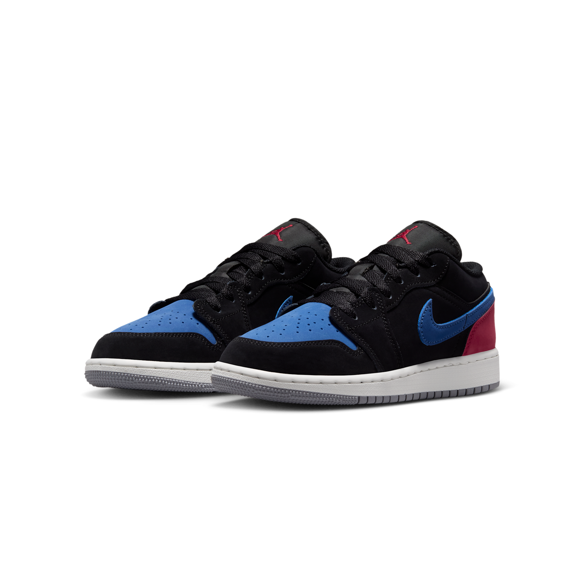 Jordan 1 Low Black True Blue Varsity Red (GS)