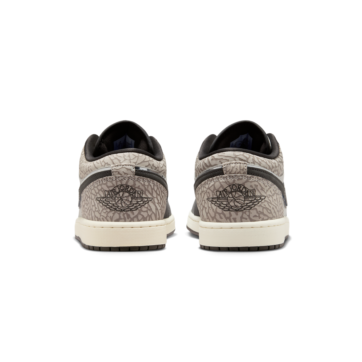 Jordan 1 Low SE Sail Deep Pewter Elephent Print