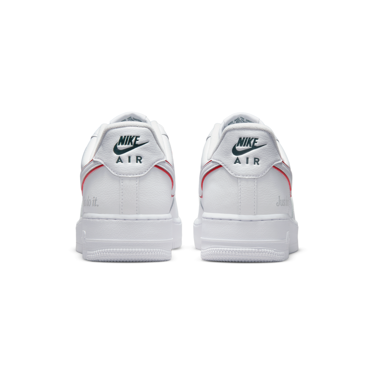 Nike Air Force 1 Low Just Do It White Noble Green Metallic Silver University Red