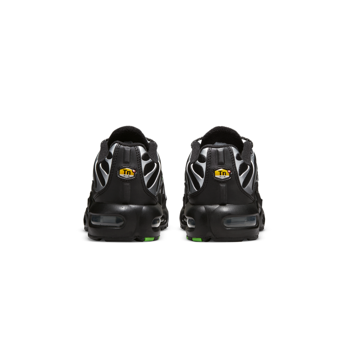Nike Air Max Plus Black Green Strike Metallic Silver (GS)