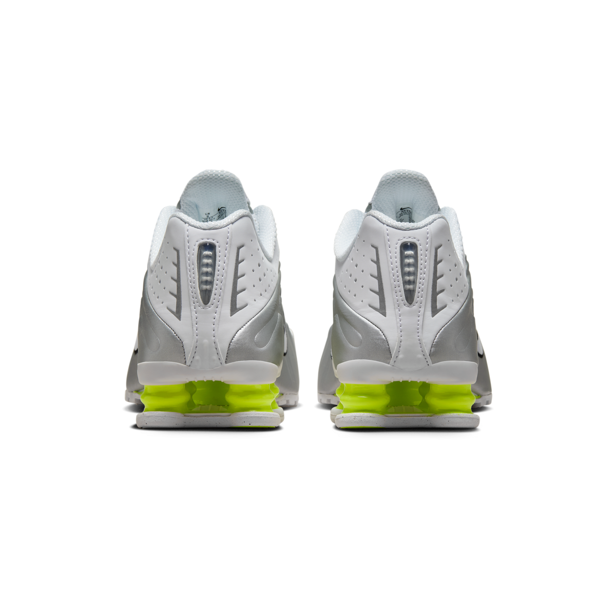 Nike Shox R4 White Metallic Silver Volt (Women's) | AR3565-102