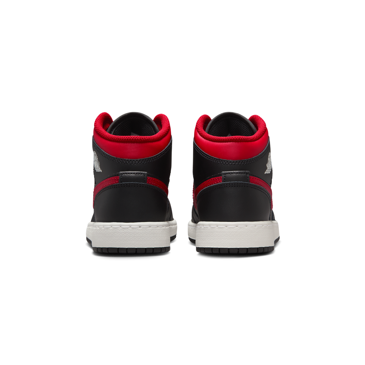 Jordan 1 Mid Black Summit White Varsity Red (GS)