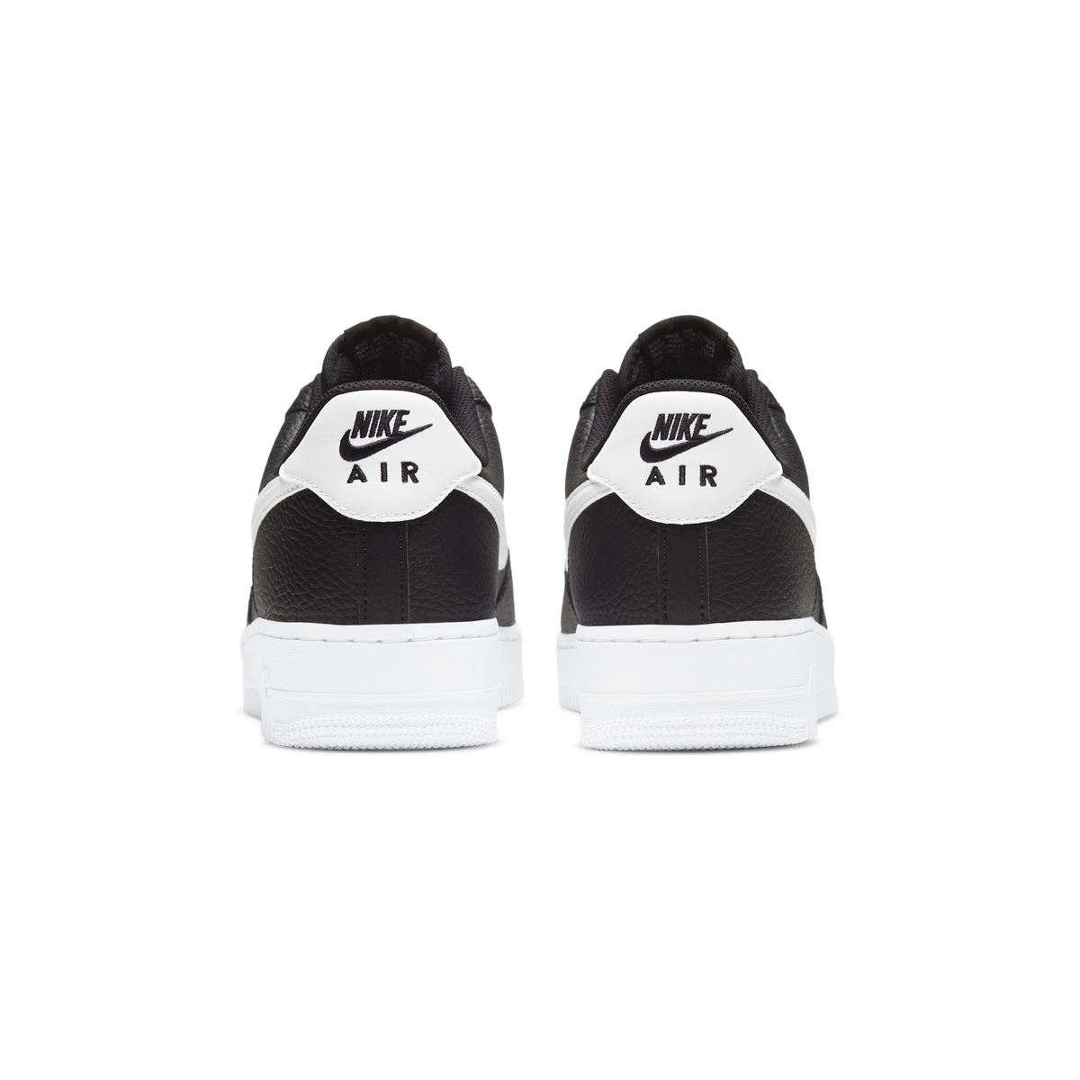 Nike Air Force 1 Low '07 Black White Pebbled Leather