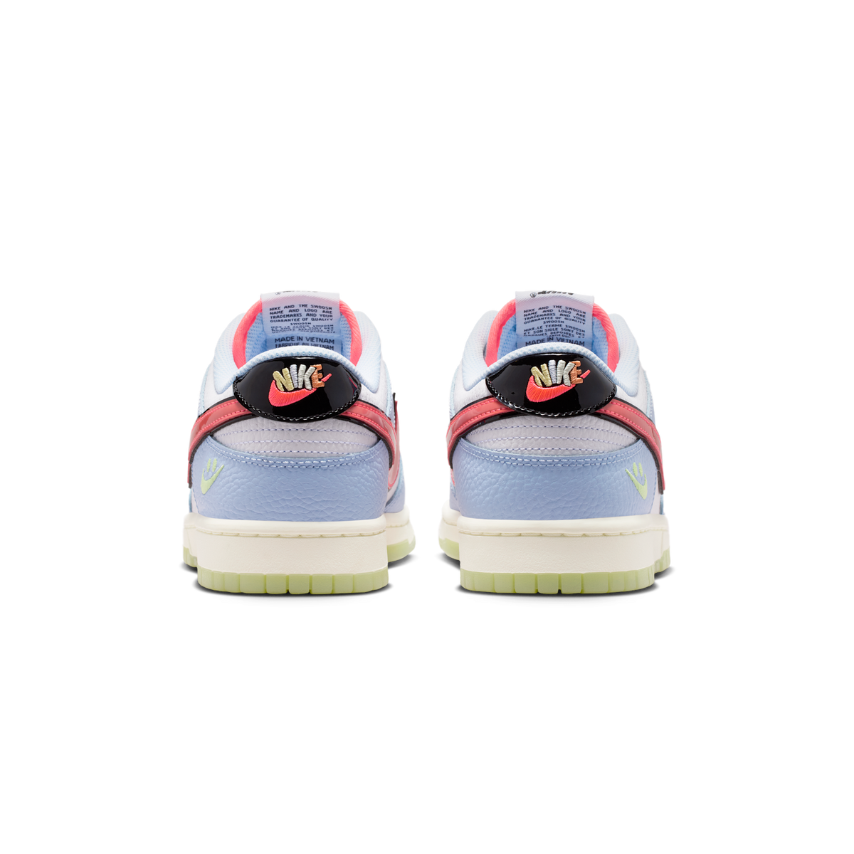 Nike Dunk Low Smiley Swoosh White Hydrogen Blue Crimson