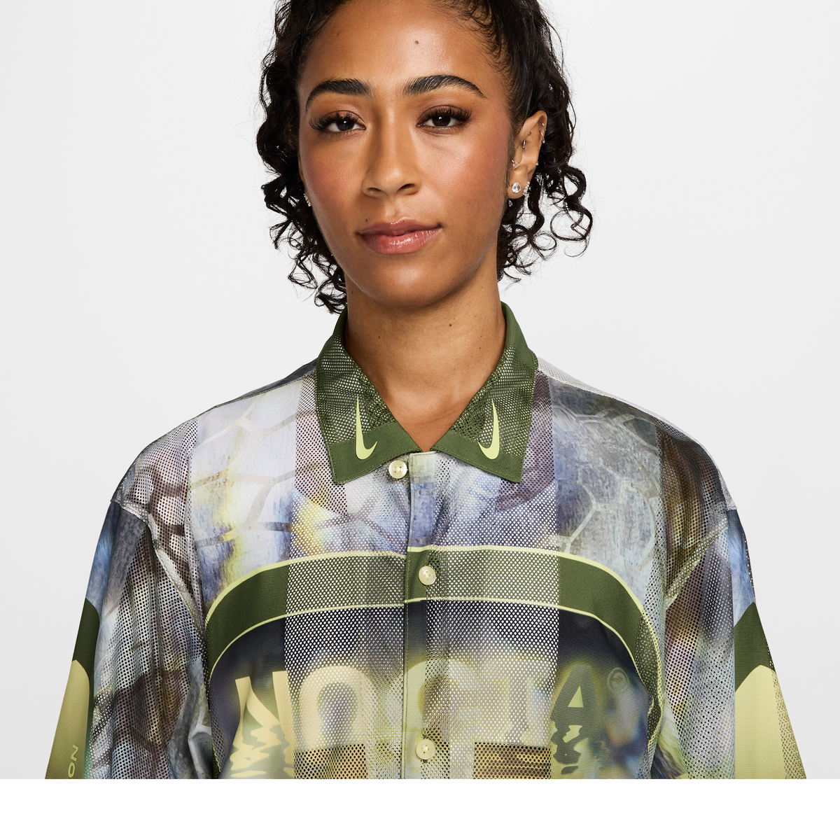 Nike x NOCTA Opal Tito Neeks Button Down Pilgrim/Oil Green/Black