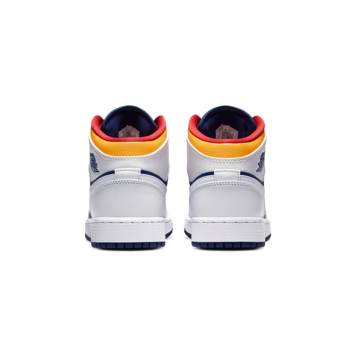 Jordan 1 Mid White Laser Orange Deep Royal Blue (GS)
