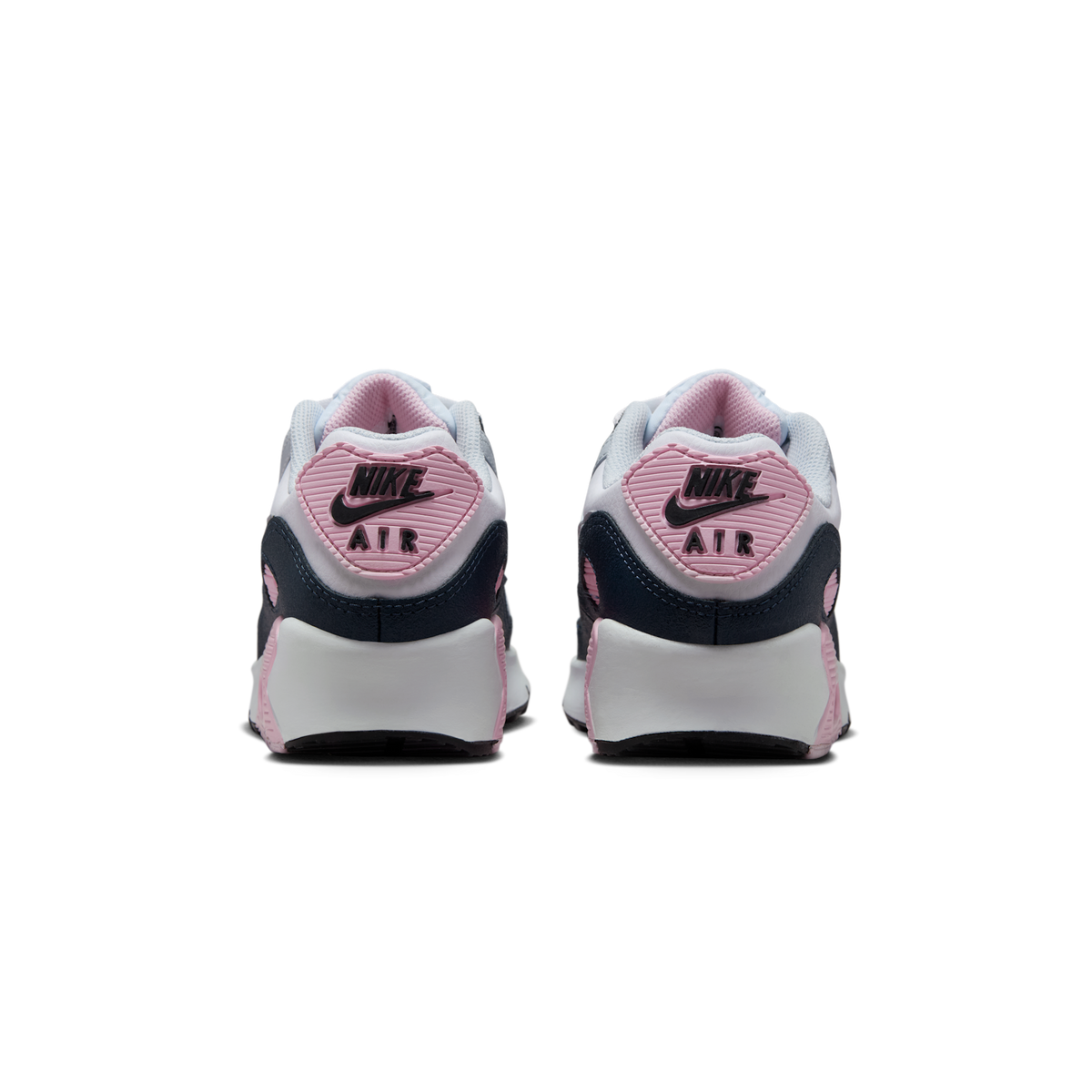 Nike Air Max 90 LTR White Pink Foam Armory Navy Wolf Grey (GS)