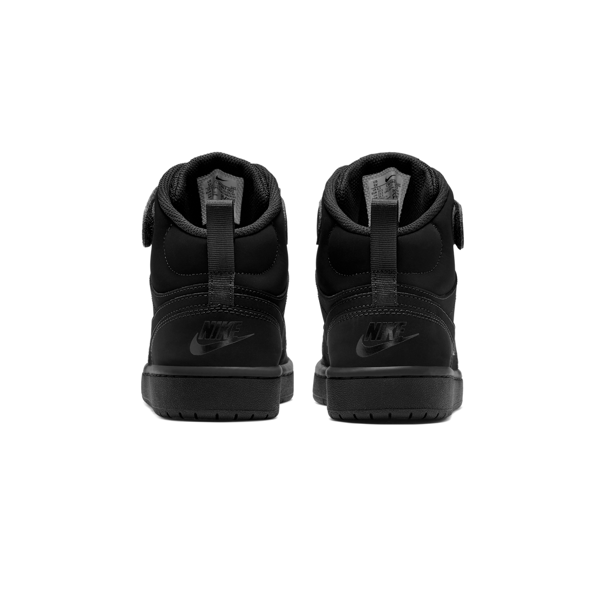 Nike Court Borough Mid 2 Triple Black Nubuck (GS)