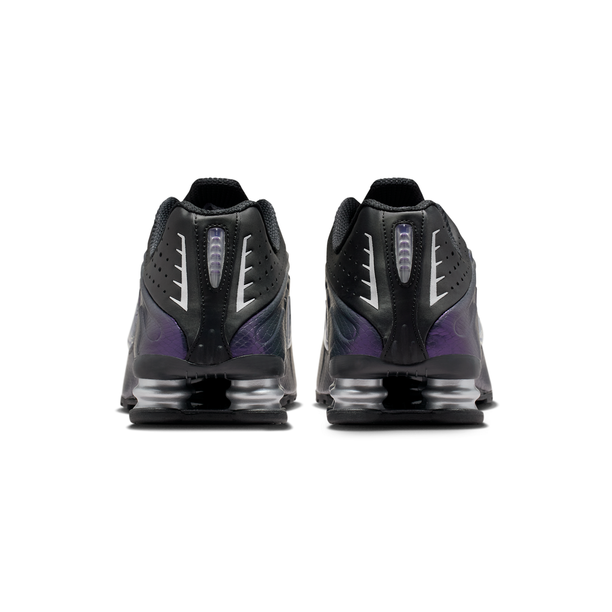 Nike Shox R4 Black Metallic Silver Purple Dynasty